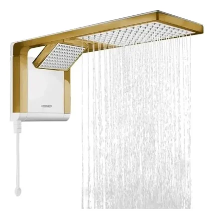 Ducha Chuveiro Lorenzetti Acqua Duo Br/dourado 220v 7800w Branco Matte Gold 7.8 Kw