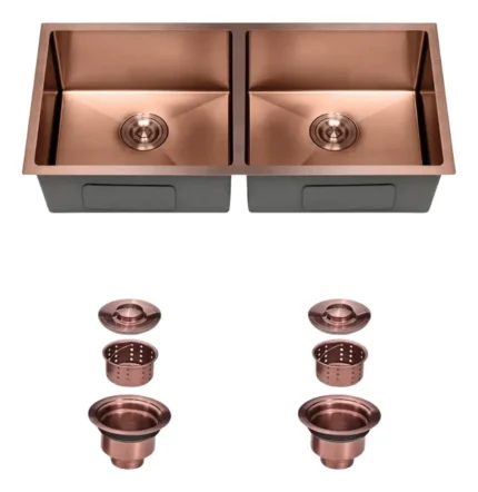 Cuba Dupla Rose Gold Quadrada Gourmet 74x44x20cm